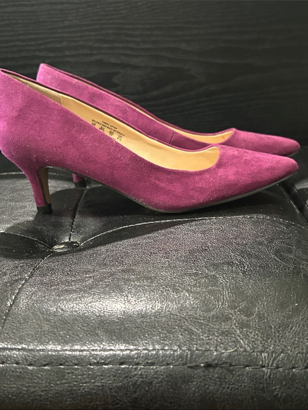 Simply Styled Women's Pointed Toe pumps- Plum Suede
